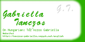 gabriella tanczos business card